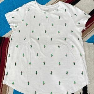 Old Navy Everyday Tee Shirt Cactus Print